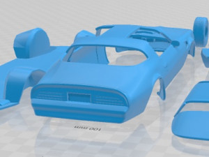 Pontiac Firebird TransAm 1977 Printable Car Model Cetak 3D