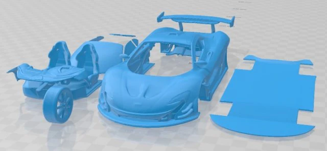 McLaren P1 Printable Car 3D Print Model .c4d .max .obj .3ds .fbx .stl .blend