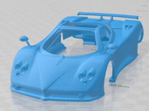 Carro com carroceria imprim&iacute;vel Pagani Zonda F 2005 Modelo de Impressão 3D
