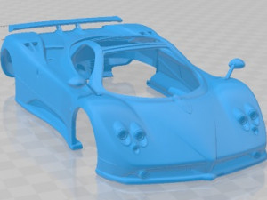 Pagani Zonda F 2005 Printable Body Car Modelo de Impressão 3D