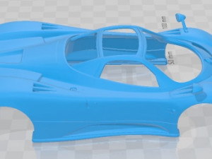 Pagani Zonda F 2005 Printable Body Car Modelo de Impressão 3D