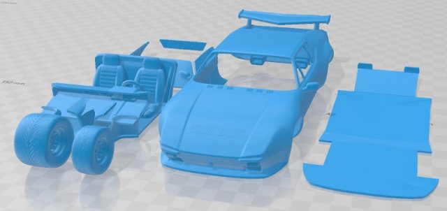 De Tomaso Pantera GTS 1971 Printable Car 3D Принт Модель .c4d .max .obj .3ds .fbx .stl .blend 