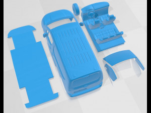 Peugeot Partner Crew Van LWB 2021 Printable Modello di stampa 3D