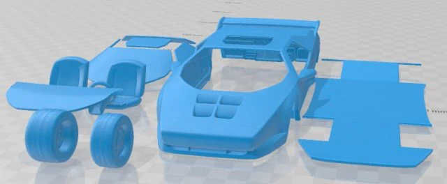 Vector W8 1992 Printable Car 3D Print Model .c4d .max .obj .3ds .fbx .stl .blend