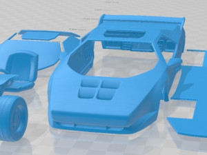 Vector W8 1992 Printable Car 3D Print Models