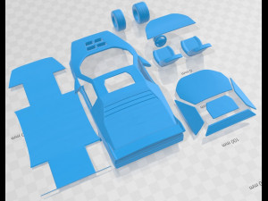 Vector W8 1992 Printable Car 3D Druckmodell