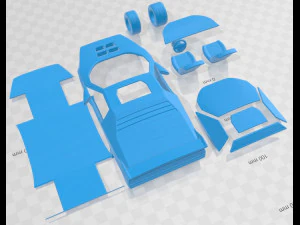 Vector W8 1992 Printable Car 3D Print Model