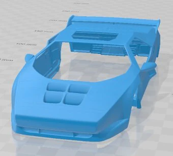 Vector W8 1992 Printable Body Car 3D Print Model .c4d .max .obj .3ds .fbx .stl .blend 