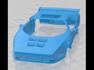 Vector W8 1992 Printable Body Car 3D Print Models
