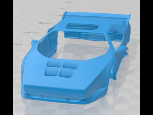 Vector W8 1992 Printable Body Car 3D Print Model