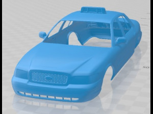Crown Victoria Taxi 2005 Printable Body Car 3D Print Models