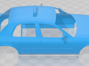 Crown Victoria Taxi 2005 Printable Body Car 3D Print Model