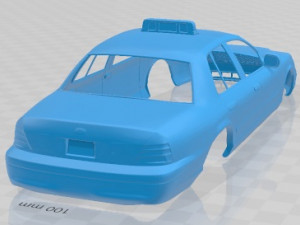 Crown Victoria Taxi 2005 Printable Body Car 3D Print Model