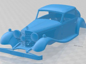 Mercedes Benz 380 K Cabriolet Printable Body Car 3D Print Model