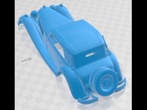 Mercedes Benz 380 K Cabriolet Printable Body Car 3D Print Model