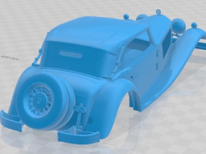Mercedes Benz 380 K Cabriolet Printable Body Car 3D Print Model