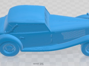 Mercedes Benz 380 K Cabriolet Printable Car 3D Принт Модель
