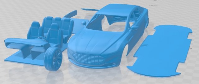 Aston Martin Lagonda 2016 Printable Car Model do druku 3D .c4d .max .obj .3ds .fbx .stl .blend 