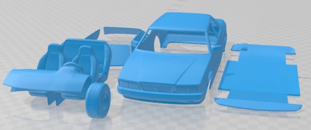 Maserati Biturbo 1982 Printable Car 3D Print Model .c4d .max .obj .3ds .fbx .stl .blend 
