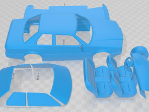 Maserati Biturbo 1982 Printable Car 3D Print Model