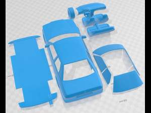 Maserati Biturbo 1982 Printable Car 3D Print Model