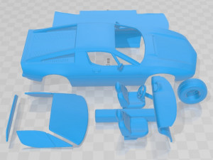 Maserati Merak 1972 Printable Car 3D-printmodel