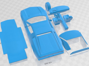 Maserati Merak 1972 Printable Car 3D-printmodel
