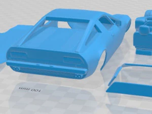 Maserati Merak 1972 Printable Car 3D Print Model