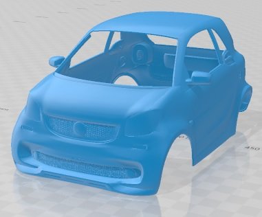 Smart Fortwo Brabus Printable Body Car Modèles 3D en vedette .c4d .max .obj .3ds .fbx .stl .blend 
