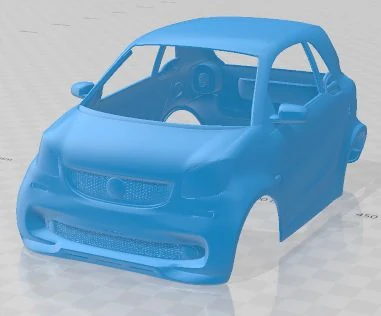 Smart Fortwo Brabus Printable Body Car 3D Print Model .c4d .max .obj .3ds .fbx .stl .blend 