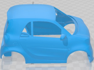 Smart Fortwo Brabus Printable Body Car Modèles 3D en vedette