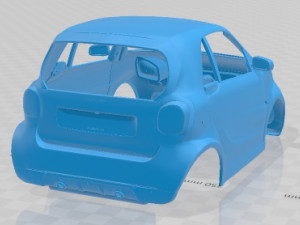 Smart Fortwo Brabus Printable Body Car Modèles 3D en vedette