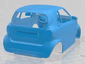 Smart Fortwo Brabus Printable Body Car 3D Print Model