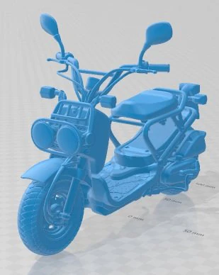 Honda NPS50 Zoomer Ruckus 2005 Printable Motorbike 3D Print Model .c4d .max .obj .3ds .fbx .stl .blend 