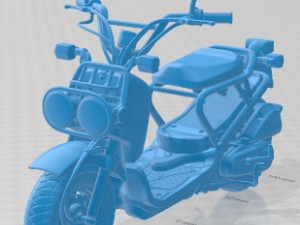 Honda NPS50 Zoomer Ruckus 2005 Printable Motorbike Modèles 3D en vedette