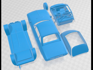 Lancia Fulvia Rallye Printable Car Modelo de Impressão 3D