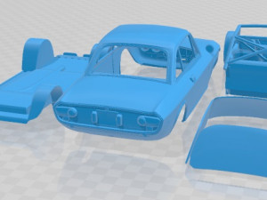 Lancia Fulvia Rallye Printable Car Modelo de Impressão 3D