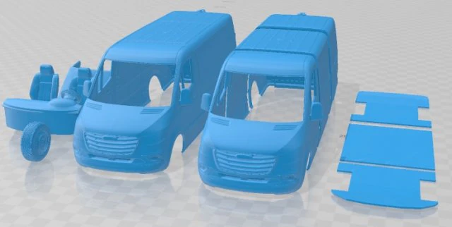 Freightliner Sprinter Panel Van L2H1 2019 Printable 3D Print Model .c4d .max .obj .3ds .fbx .stl .blend 