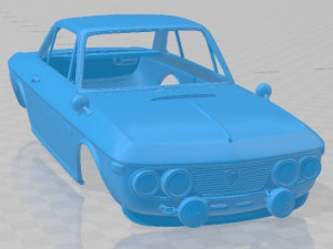 Lancia Fulvia Rallye Printable Body Car Modello di stampa 3D