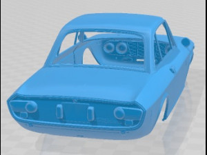 Lancia Fulvia Rallye Printable Body Car Modello di stampa 3D