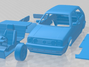 Volkswagen Golf GTI MK2 1985 Printable Car 3D Print Model