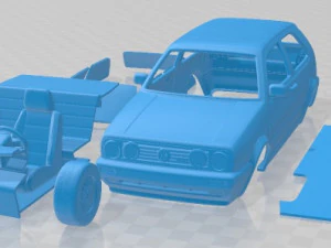 Volkswagen Golf GTI MK2 1985 Printable Car 3D Print Model