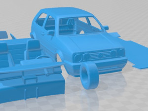 Volkswagen Golf GTI MK2 1985 Printable Car 3D-Druckmodell