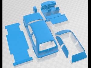 Volkswagen Golf GTI MK2 1985 Printable Car 3D-Druckmodell