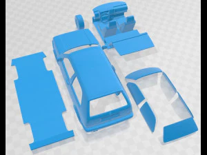 Volkswagen Golf GTI MK2 1985 Printable Car 3D Print Model