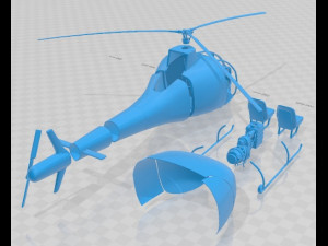 HAD1 T Helineo Printable Helicopter 3D Baskı Modeli