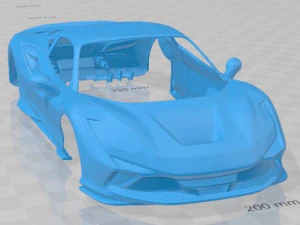 Ferrari F8 Tributo 2020 Printable Body Car 3D Print Model