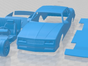 Chevrolet Monte Carlo SS 1986 Printable Car 3D Print Model