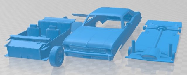 Chevrolet Nova 1969 Printable Car 3Dプリントモデル .c4d .max .obj .3ds .fbx .stl .blend