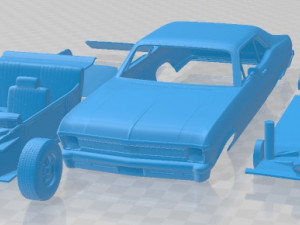 Chevrolet Nova 1969 Printable Car Modelo de impresión 3D